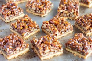 Carres noix de pecan caramel